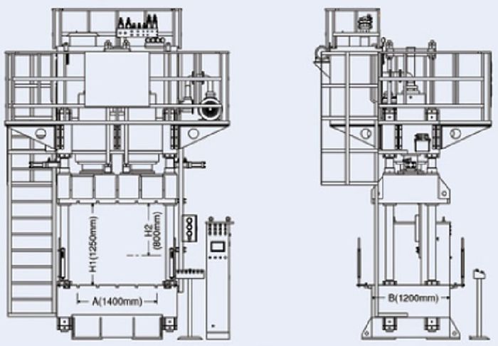 Four Column Hydraulic Press HBP-500T/DDH